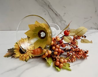 Martini Glass Sunflower Hand Painted  (9 Ounces)