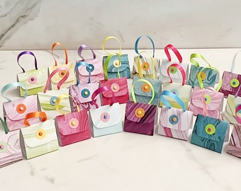 Set of 24 Marble Purse Party Favors with Hershey Nugget Candy