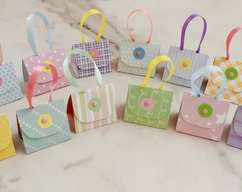 Set of 12 Spring Pastel Party Favors with Hershey Nugget Candy