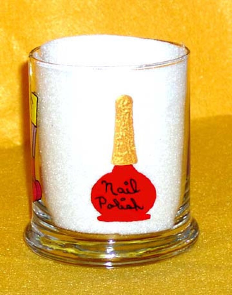 Personalized Nail Tech Tip Jar or Pencil Cup Hand Painted Etsy