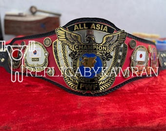 PWF ALL ASIA Heavyweight Wrestling Champion Belt Adult Size Replica Zinc 2MM/4MM