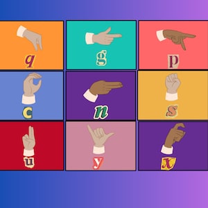 26 tarjetas didácticas de ASL: tarjetas de aprendizaje de lenguaje de señas para sordos, mudos, niños y principiantes: tarjetas didácticas imprimibles