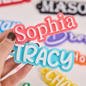 Personalized Acrylic Keychain, Custom Backpack Tag, Name Keychain, School Name Tag, Name Tag for Kids, 3D Printed Name Tag, Gift for Kids