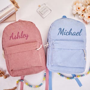 Custom Embroidered Kids Backpack, Personalized Name School Bag, Toddler Backpack, Student Book Bag, Children’s Backpack, Back to School Gift