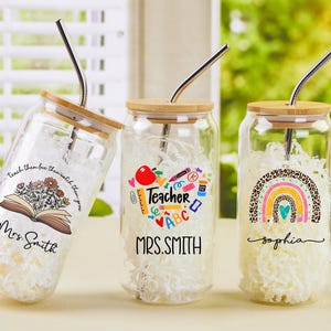 Teacher Gift, Personalized Tumbler Gift for Teacher, Custom Teacher Name Gift, Teacher Tumbler with Lid and Straw, Teacher Appreciation Gift