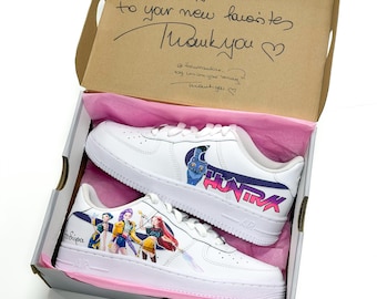 Custom Huntrix Air Force 1 – Hand Painted Sneakers – K-pop custom shoes