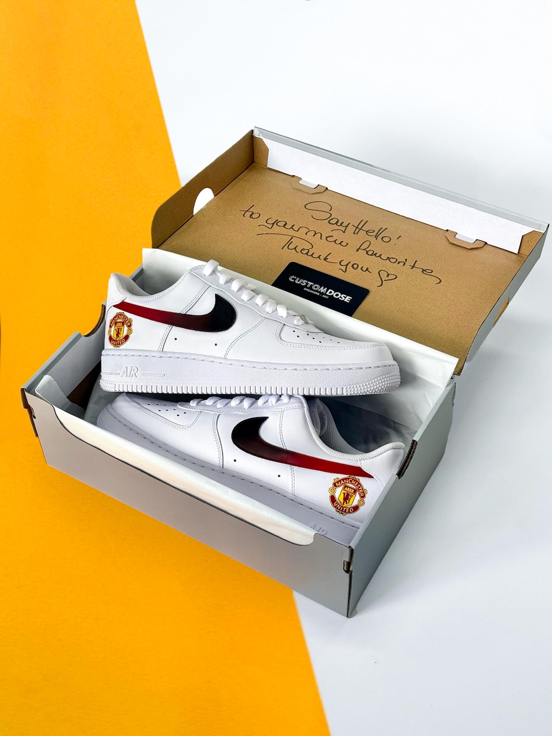 Manchester United Air Force 1 - Hand-painted Manchester United