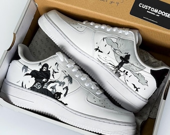 Itachi Air Force 1: Hand-Painted Anime Sneakers