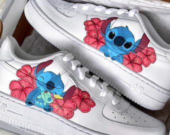 Custom Stitch Air Force 1 – Hand Painted Sneakers – Lilo and Stitch Shoes