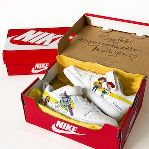 ToyStory Kids Nike Court Sneakers - Hand Painted ToyStory Kids&#39; Nike Court