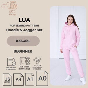 Hoodie and Jogger Sewing Pattern: Women's Tracksuit (PDF Pattern XXS-3XL A4/US Letter/A0/A1)