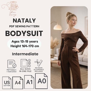Teen Nataly Bodysuit Sewing Pattern: DIY Dance Costume (PDF)