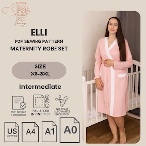 Umstandsmode Stillrobe & Kleid PDF Nähanleitung: XS-3XL