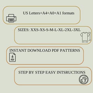 Women's Pajama Set Sewing Pattern: Classic Shirt & Pants (XXS-3XL) (PDF Pattern) image 3