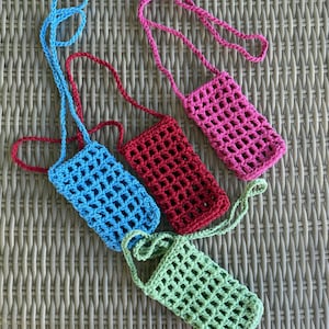 Handmade Crochet Crossbody Phone Bag. Mini Knitted Camera Bag. Christmas Gift