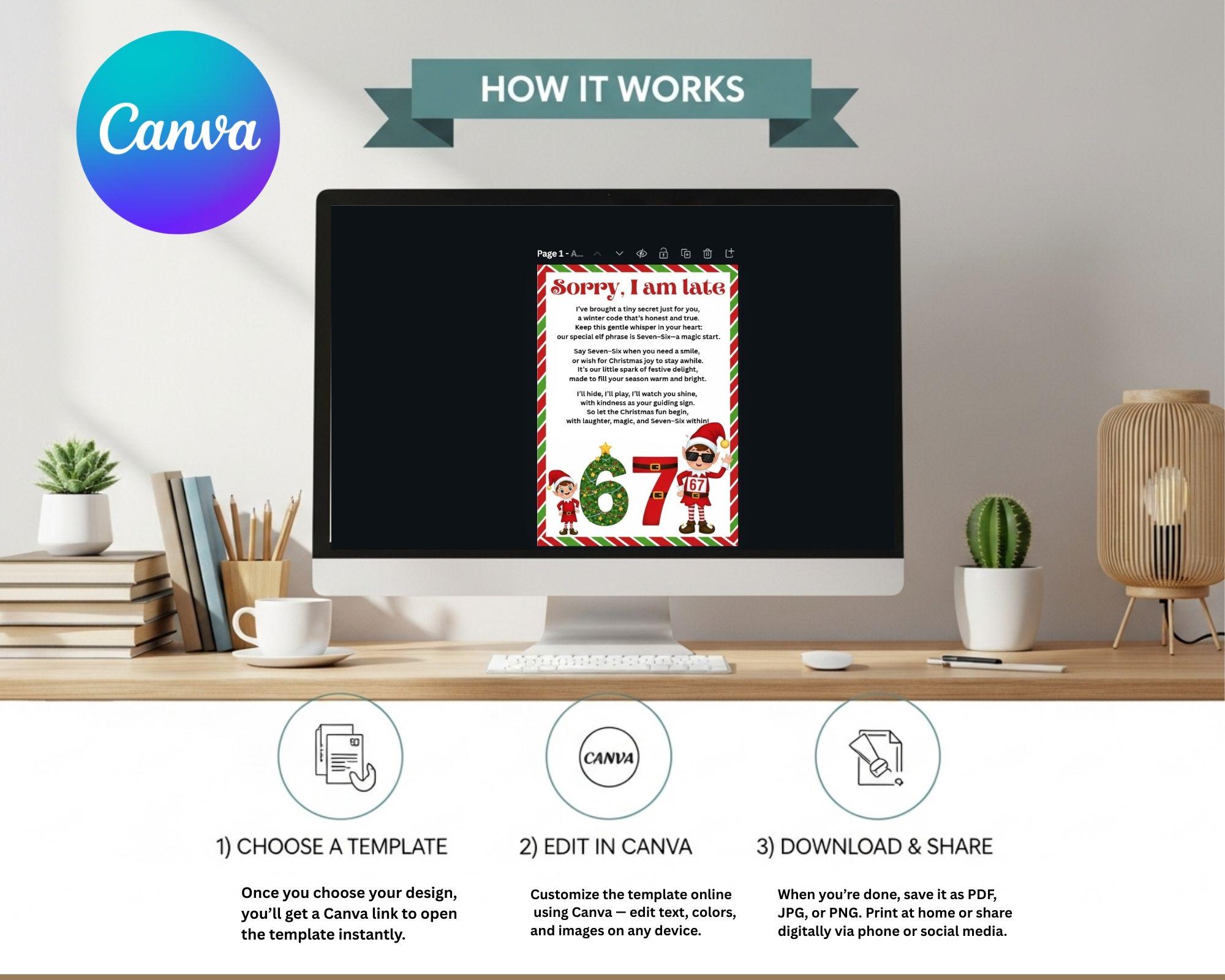 6 7 Elf Late Arrival Letter, Six Seven Delayed Elf Note, Trending 67 ...