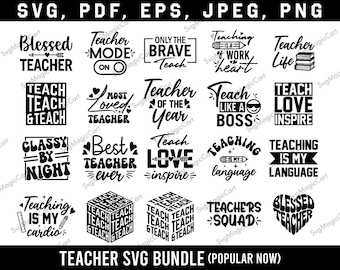 Paquete SVG de maestro, Citas de maestro SVG, Maestro estrella SVG, Archivo SVG de maestro, Vida docente SVG, Maestro de primer grado SVG, Un maestro querido
