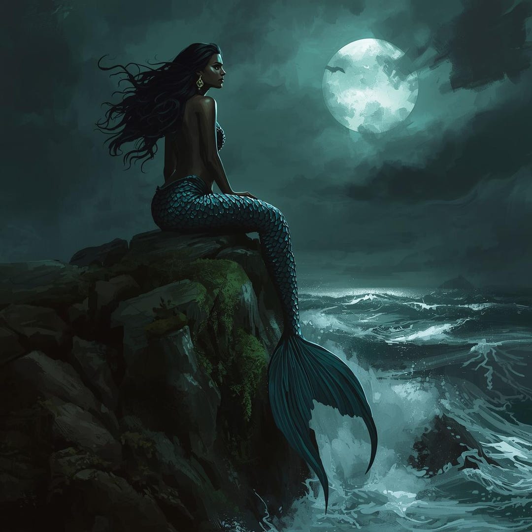 Siren Example Dark Siren Mermaid PNG Digital Download Images (5) Two Examples Below ...