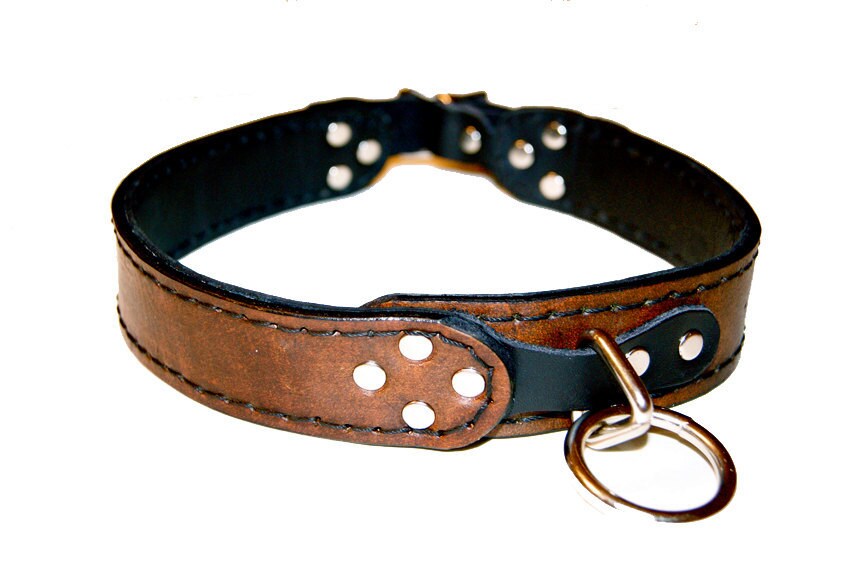 Deluxe Leather Dog Collar Hand Stitched and Lined Etsy