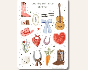 Country romance stickers
