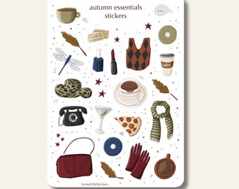 Autumn essentials stickers
