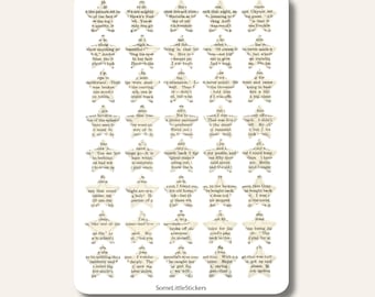 Bookish stars stickers