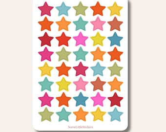 Colourful stars stickers