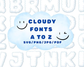 Wolk PNG-alfabet: Sky Letters Clipart (SVG)