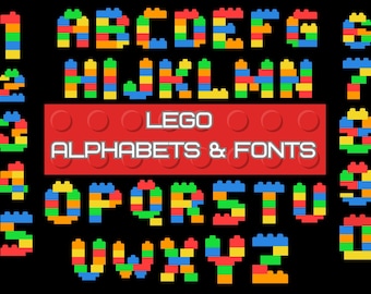 Brick Font SVG, Building Font Svg Files for Cricut and Silhouette, Birthday Font, Toys Brick Letter Svg Png, Game Font Svg, Game Letters PNG