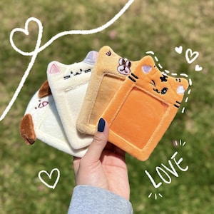Fluffy Animal Plush Photocard Holder: K-Pop Card Holder