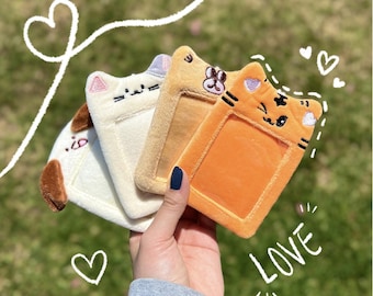 Fluffy Animal Plush Photocard Holder: K-Pop Card Holder