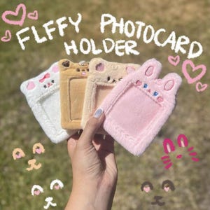 NEW K-Pop Photocard Holder, Fluffy Animal Plush Photocard Holder, Cute Card Holder, Plushie Photocard Holder, Photocard Holder