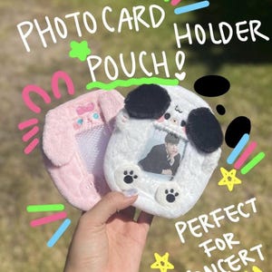 Fluffy Kpop Photocard Holder Pouch: Puppy or Bunny PC Holder
