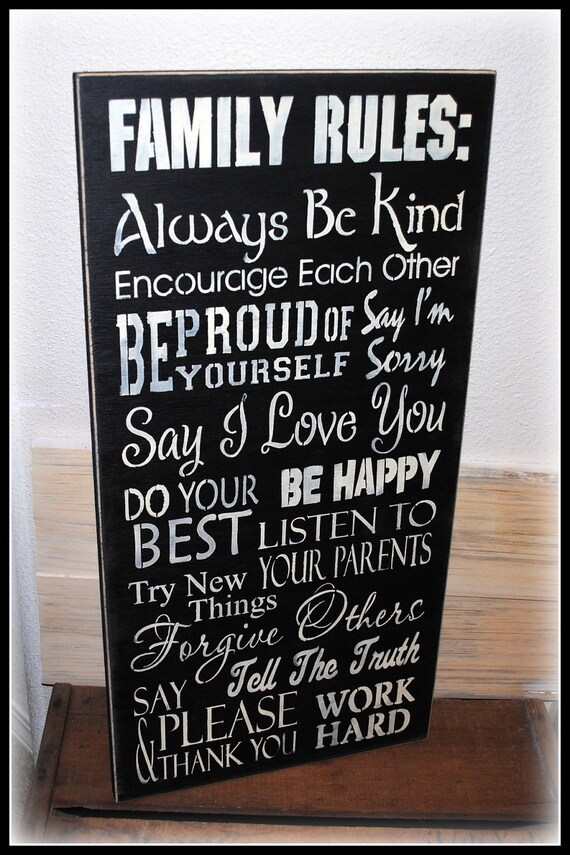 Items similar to Family Rules on Etsy