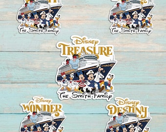 Personalized Cruise Line 2026 Magnet, Mickey and friends Family Cruise Magnet, Family sign Wish Dream Treasure Fantasy magnet