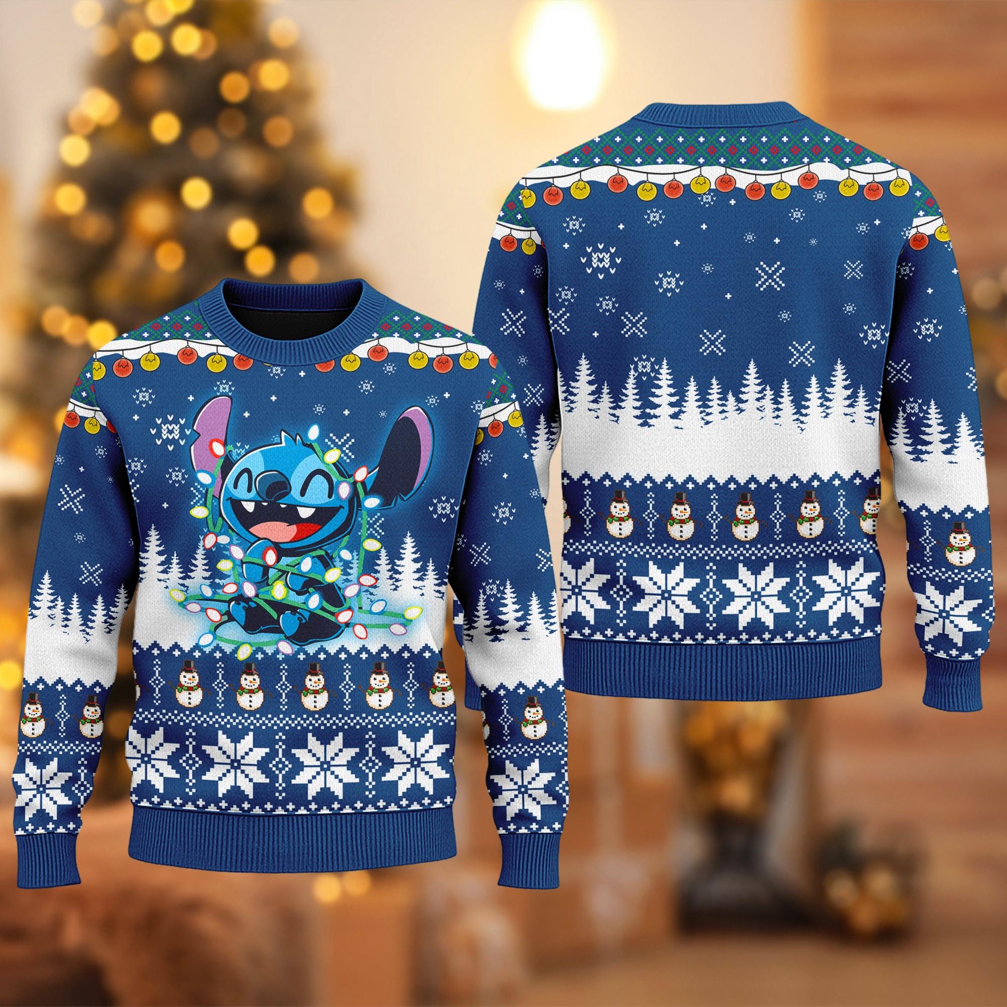 Discover Cute Stitchmas Ugly Christmas Sweater, Stitch Movie Character Xmas Sweatshirt
