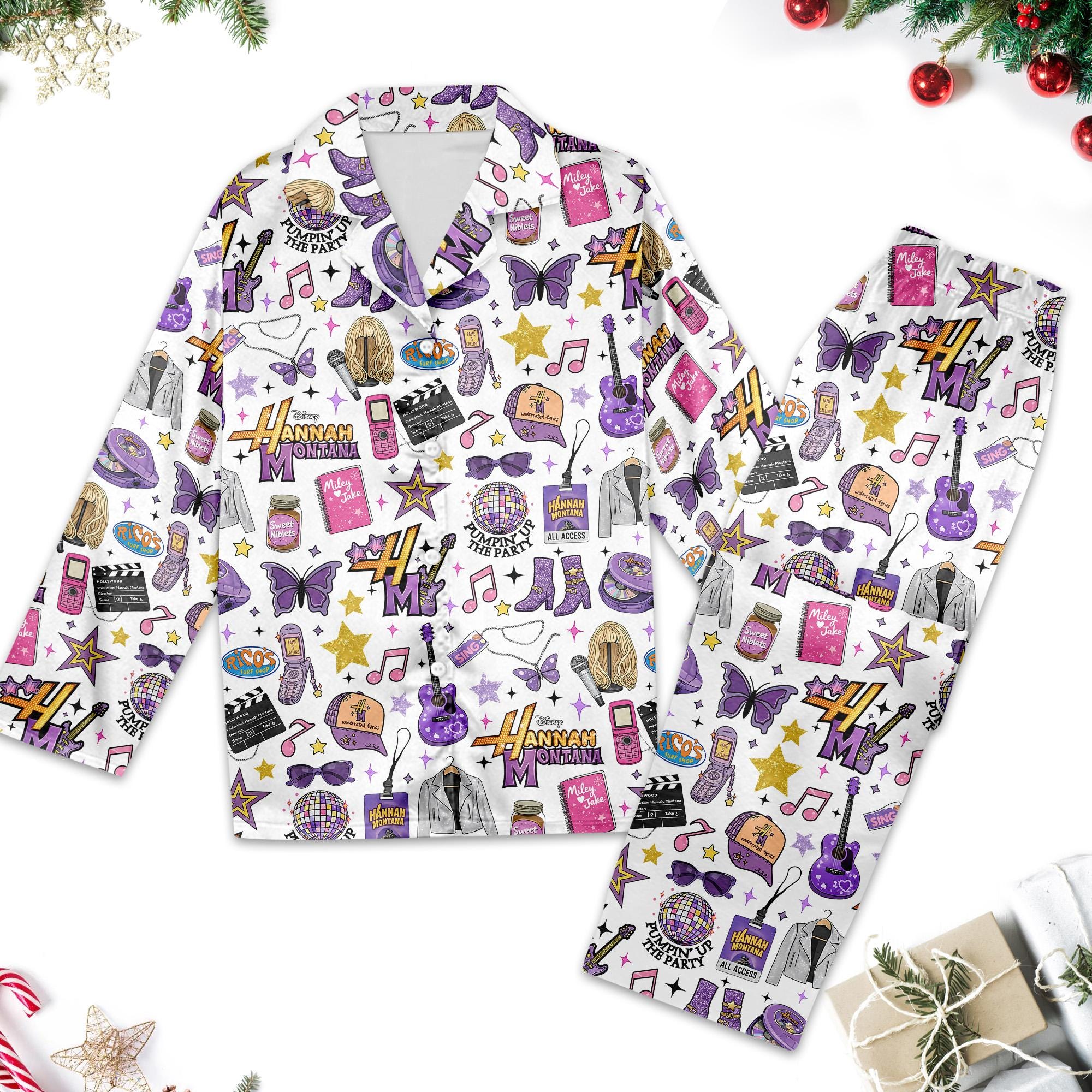 Discover Hannah Montana 20Th Anniversary Pajamas, Disney Hannah Montana Pajamas, Disney Channel Pop Star, Magic Kingdom, Disneyland Family Trip