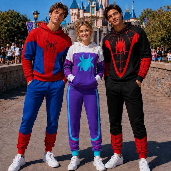 Halloween Spider and Friends Hoodie, Spider Ghost Superhero Cosplay T-Shirt, Superhero Costume Outfit,Superhero Spider Family Group Matching
