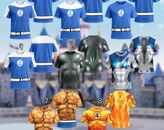 Johnny Storm Human Torch Costume T-Shirt, Fantastic Four First Steps Cosplay Costume Shirt, Avengers Cosplay, Halloween All Over Print Tee