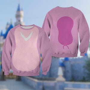 Sudadera con capucha 3D Angel Pink Alien, sudadera de la película Lilo & Stitch, sudadera con capucha de disfraz de dibujos animados de ángel, camiseta de disfraz de cosplay de monstruos de ángel imagen 3