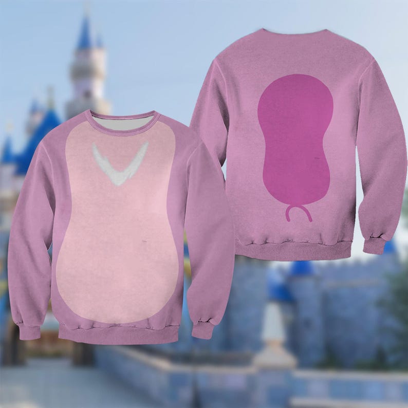 Sudadera con capucha 3D Angel Pink Alien, sudadera de la película Lilo & Stitch, sudadera con capucha de disfraz de dibujos animados de ángel, camiseta de disfraz de cosplay de monstruos de ángel imagen 3