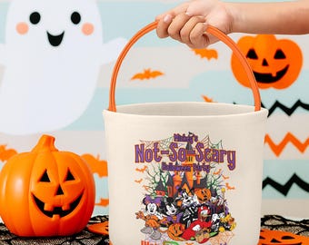 Mickey's Not So Scary 2025 Basket, Mickey And Friends Basket, Mickey Mouse Candy Bags, Walt World Halloween Basket Gift