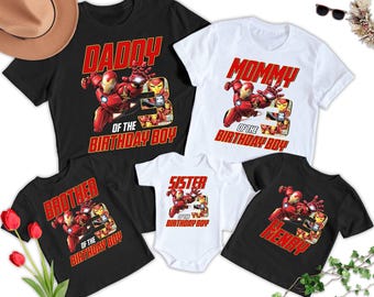 Personalized Superhero Birthday Shirt, Super Hero Party Family Shirt, Hero Character Birthday Boy Gifts, Kid Birthday Toddler Tee