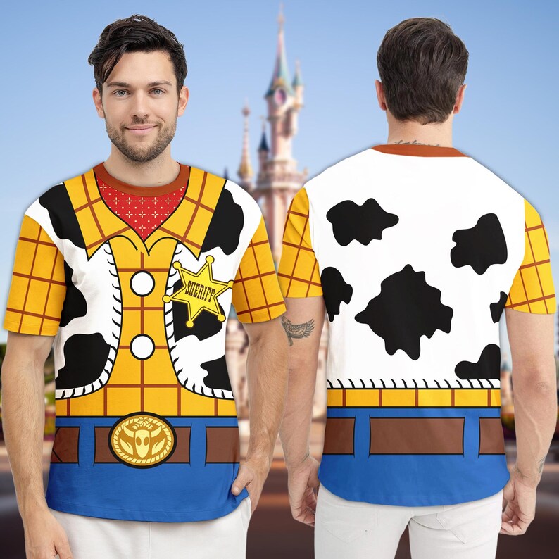 Toy Story Characters Shirt, Woody Costume Cosplay 3D T-Shirt, Halloween Costume For Family Group T Shirt, Toy Shirt For Couple image 4