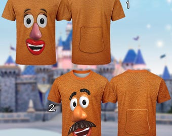 Mrs. Potato Head Shirt, Toy Story Costume Cosplay 3D T-Shirt, Mr and Mrs Valentine Gift, Halloween Costume For Family Group T Shirt