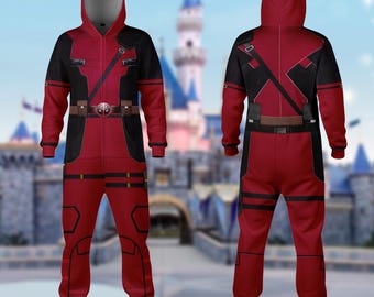 Deadpool 3D Costume Jumpsuit, Anti Hero Deadpool Cosplay Costume Suit, Halloween 3D Cosplay Outfit, Disney Group Matching Group Shirt