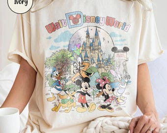 Camiseta retro de Walt Disney World Comfort Colors, camiseta vintage de Walt Disney World, camiseta de Mickey y sus amigos, camiseta retro, viaje de 2026