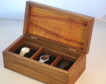 Fantastically Figured Walnut & Figured Koa Watch Box