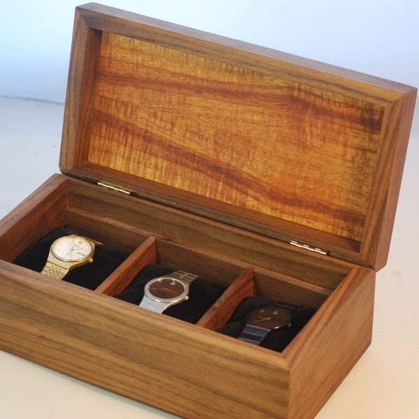 Fantastically Figured Walnut & Figured Koa Watch Box
