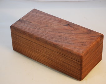 Walnut Watch Box with a walnut top- Holds 3 watches